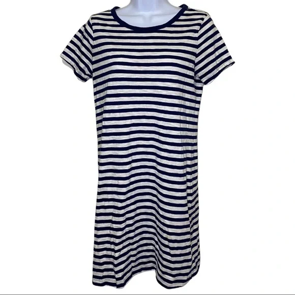 Old Navy | Dresses | Old Navy Tshirt Dress Womens Size Small Navy Blue  White Stripes | Poshmark